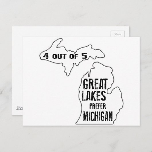 Carte Postale Préférer Michigan (Devant / Derrière)