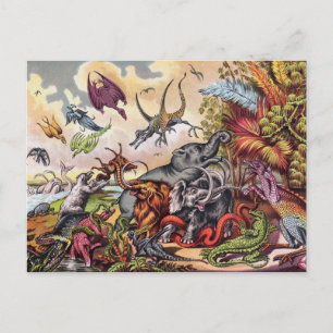 Carte postale préhistorique de terrain de jeu