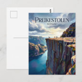 Carte Postale Preikestolen Norvège (Devant / Derrière)