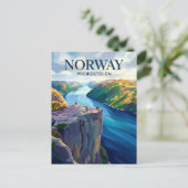 Carte Postale Preikestolen Norvège (Debout devant)