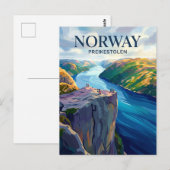 Carte Postale Preikestolen Norvège (Devant / Derrière)