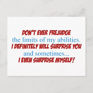 Carte Postale Préjuger