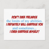 Carte Postale Préjuger (Devant)