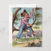 Carte Postale prélèvement vintage de pomme (Devant / Derrière)