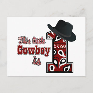 Carte Postale Premier anniversaire de cow-boy