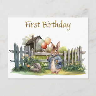 Carte Postale Premier anniversaire de Lapin Malin