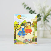 Carte Postale Premier anniversaire du bébé coréen (Debout devant)