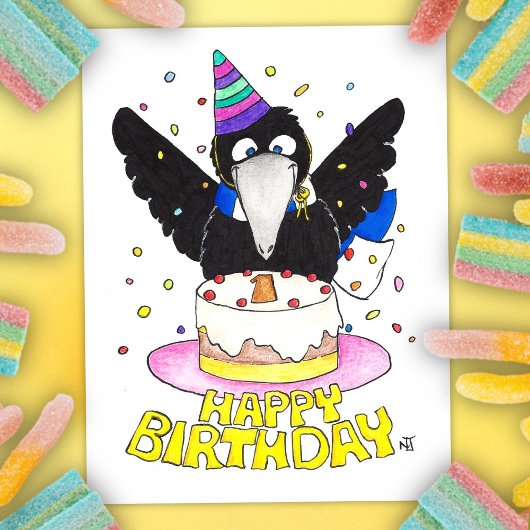 Carte postale PREMIER ANNIVERSAIRE par Nicole Jane