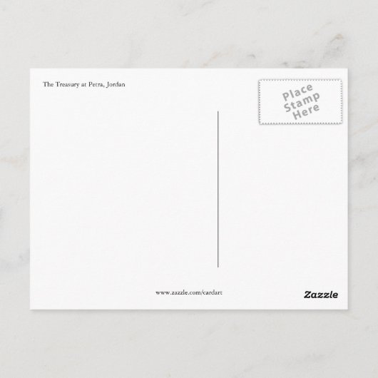 Carte Postale premier aperçu du trésor (Dos)