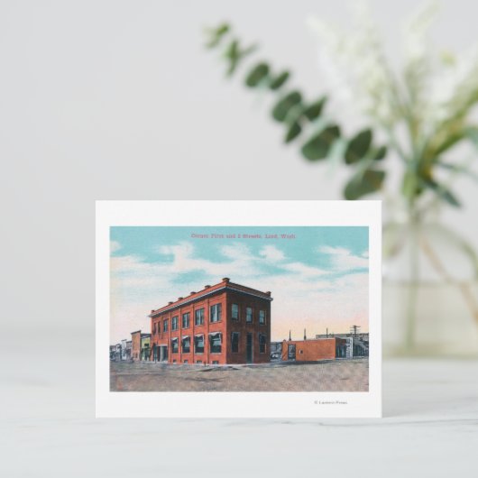 Carte Postale Premier et I Street CornerLind, WA (Debout devant)