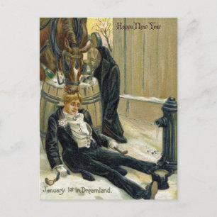 Carte Postale Premier janvier au pays des rêves