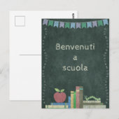 Carte Postale Premier jour | Benvenuti a scuola (Devant / Derrière)