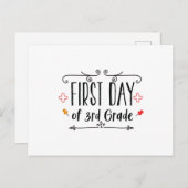 Carte Postale Premier jour de 3e année (Devant / Derrière)