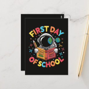 Carte Postale Premier jour d'école Astronaute Espace Retour à l'