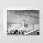 Carte Postale Premier lancement de fusée, Cape Canaveral, "Bumpe (Devant / Derrière)