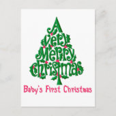 Carte Postale Premier Noël de bébé (Devant)