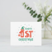 Carte Postale Premier Noël de bébé (Debout devant)