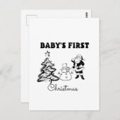 Carte Postale Premier Noël du bébé (Devant / Derrière)