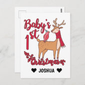 Carte Postale Premier Noël du bébé (Devant / Derrière)