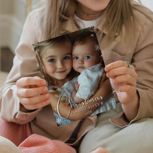 Carte Postale Premier Noël en photo Big Sister