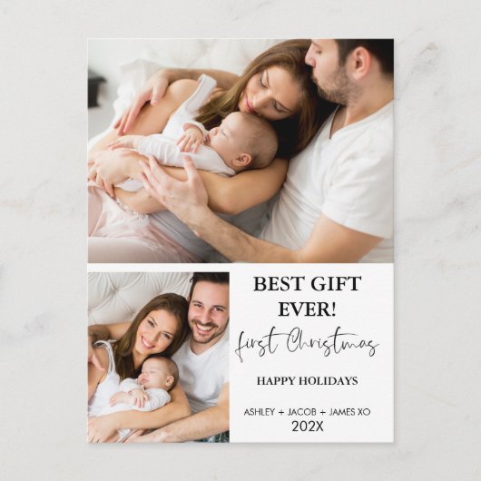 Carte Postale Premier Noël minimaliste moderne (Devant)