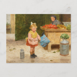 Carte Postale Premier parapluie   Victor Gabriel Gilbert