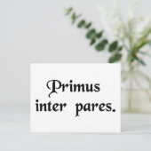 Carte Postale Premier parmi les égaux. (Debout devant)