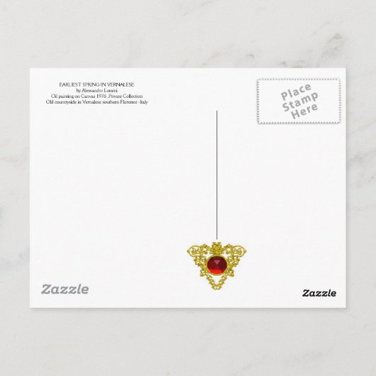 Carte Postale PREMIER PRINTEMPS EN GOUVERNALAIS / Paysage Toscan (Dos)