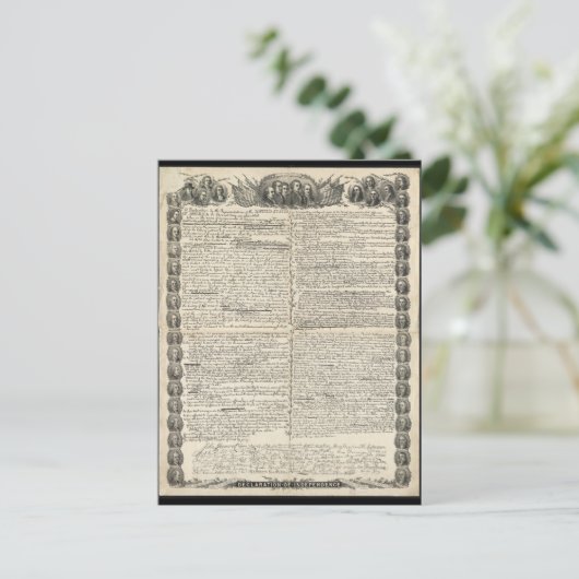 Carte Postale Premier projet de déclaration d'indépendance (Debout devant)