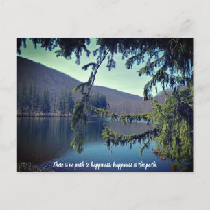 Carte Postale Premier réservoir à travers les arbres Motivationn