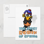 Carte Postale Premier Robin (Devant / Derrière)