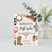 Carte Postale Premier Rodéo Cow-boy Occidental Premier Anniversa (Debout devant)