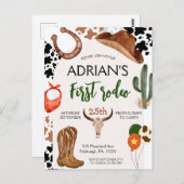 Carte Postale Premier Rodéo Cow-boy Occidental Premier Anniversa (Devant / Derrière)