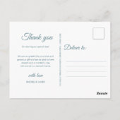 Carte Postale Premier Snowflakes Merci Mariage (Dos)