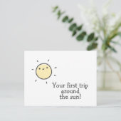 Carte Postale Premier tour de soleil ! 1er anniversaire de bébé (Debout devant)