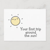 Carte Postale Premier tour de soleil ! 1er anniversaire de bébé (Devant)