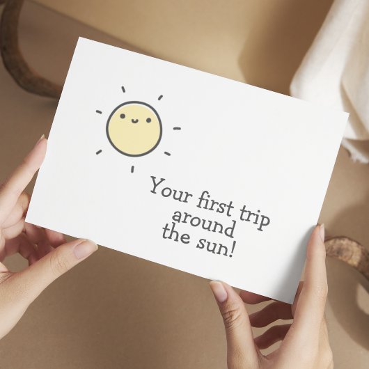 Carte Postale Premier tour de soleil ! 1er anniversaire de bébé