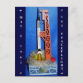 Carte Postale Premier vol spatial (Devant)