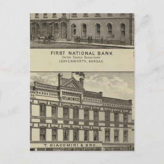 Carte Postale Première banque nationale (Devant)