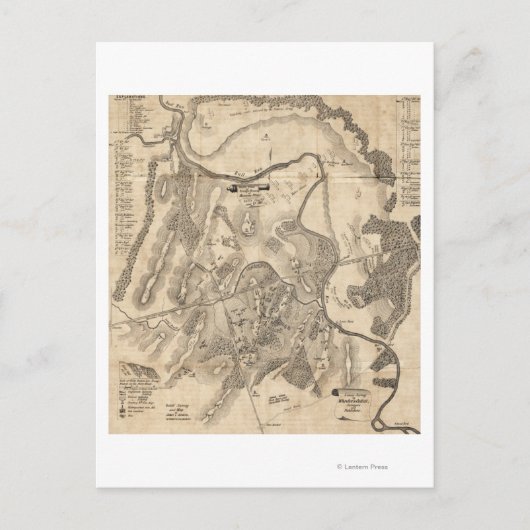 Carte Postale Première bataille de Bull Run - Guerre civile Pano (Devant)