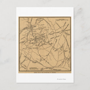 Carte Postale Première bataille de Bull Run - Guerre civile Pano