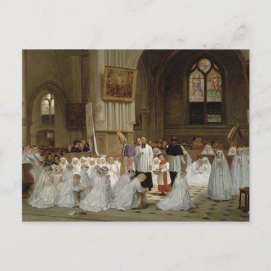 Carte Postale Première communion, 1867 (Devant)