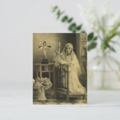 Carte Postale Première communion vintage (Debout devant)