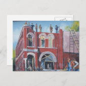 Carte Postale Première construction de la Banque d'État (Devant / Derrière)