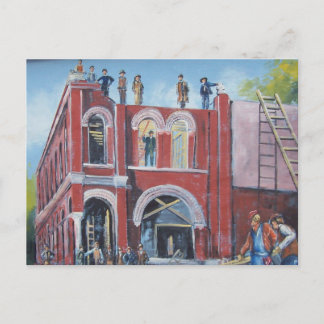 Carte Postale Première construction de la Banque d'État