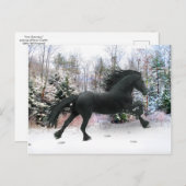 Carte Postale "Première course de neige" (Devant / Derrière)