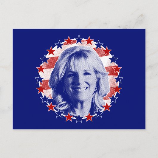 Carte Postale Première dame Jill Biden Stars and Stripes (Devant)