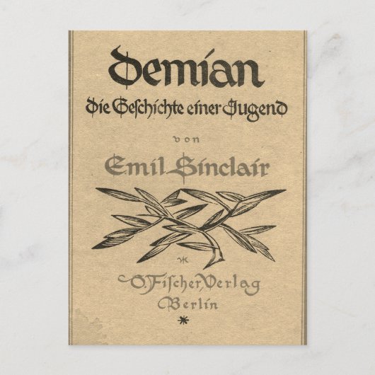 Carte Postale Première édition couverture de Demian (1919) (Devant)