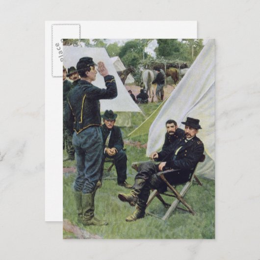 Carte Postale Première entrevue avec Sheridans avec Rowand (Devant / Derrière)