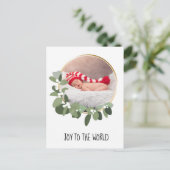 Carte Postale Première faire-part de naissance de Noël du bébé m (Debout devant)